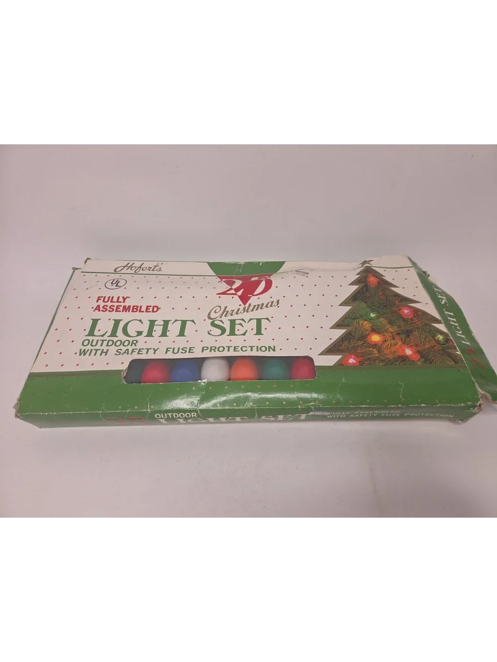 Vintage Hofert's 25 Bulb C9 Clear Christmas Outdoor Light Set  New In Box